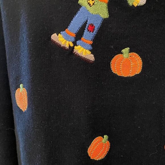 Bellepointe scarecrow embroidered pumpkin shaped buttons Grannycore - Picture 11 of 14